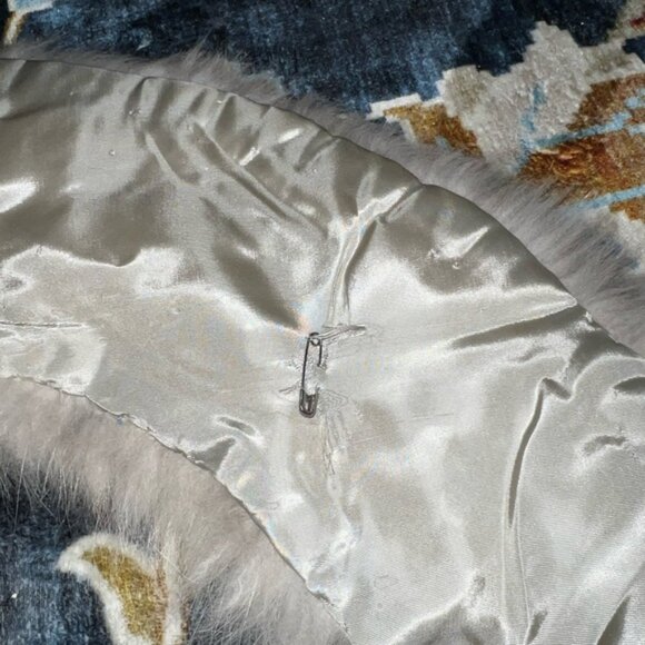 Vintage Authentic White Fox Fur Collar/ Wrap Scarf - Picture 6 of 8